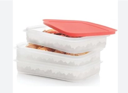 Tupperware Alaska Serisi 3 Katlı Derin Dondurucu Saklama Kabı