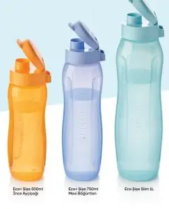 Tupperware Eco SLİM Şişe 3'LÜ SET - YENİ ÜRÜN 3 RENK 3 ADET