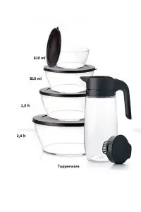 Tupperware Royal Saklama ve Servis Kabı 5 li Set