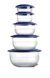 Tupperware Crystal Set of 5 Night Blue
