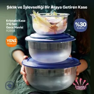 Tupperware Crystal Set of 3 Night Blue