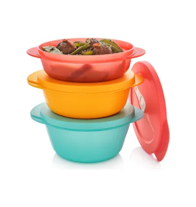 Tupperware Micro Oval Container 3-Piece Set – Safe & Convenient Microwave Use!