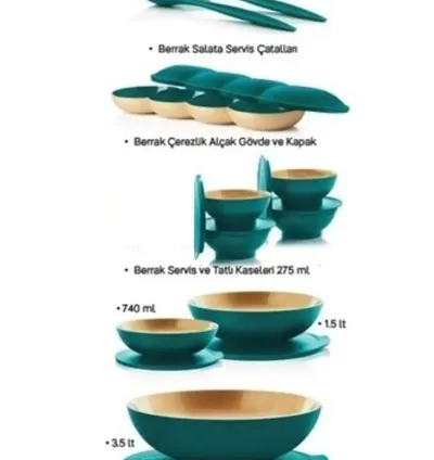 Tupperware Berrak Saklama ve Sunum 9’lu Set | Şık ve Pratik Kullanım