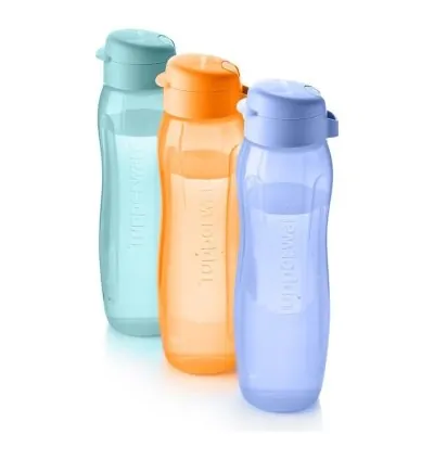 Tupperware Eco Bottle 3-Piece Set – 750 ml – Practical, Healthy, and Stylish Water Bottles