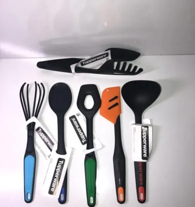 Tupperware Peri 6-Piece Cooking Utensil Set | Heat-Resistant & Ergonomic Design