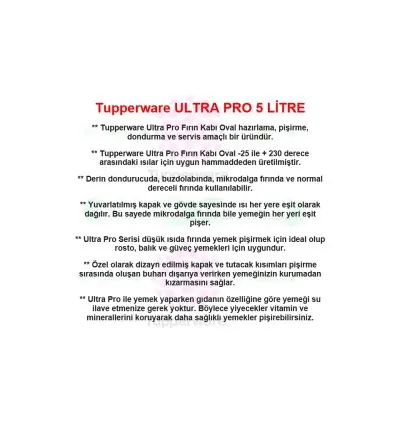 Tupperware Ultra Pro 5 Liter Oven Dish | Heat-Resistant & Multi-Purpose