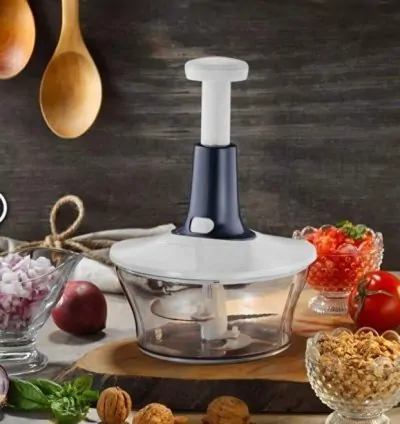 Vip Ahmet Triangle Press Chopper Blue 1500ml - Manual Food Processor