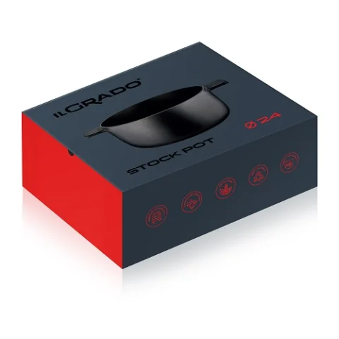 IL GRADO Döküm Tencere Ø24 cm – Elmas Kaplamalı, 4 L, Tüm Ocak Tipleriyle Uyumlu