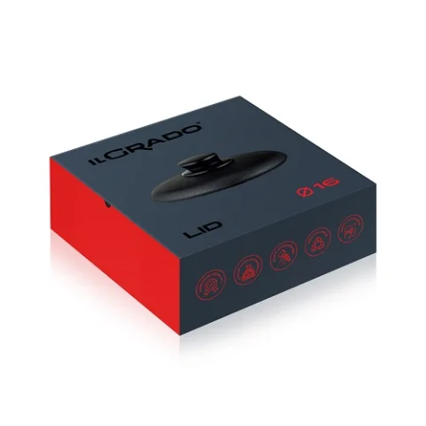 IL GRADO Kapak Ø16 cm – Döküm Alüminyum, Fırın Etkili Tasarım