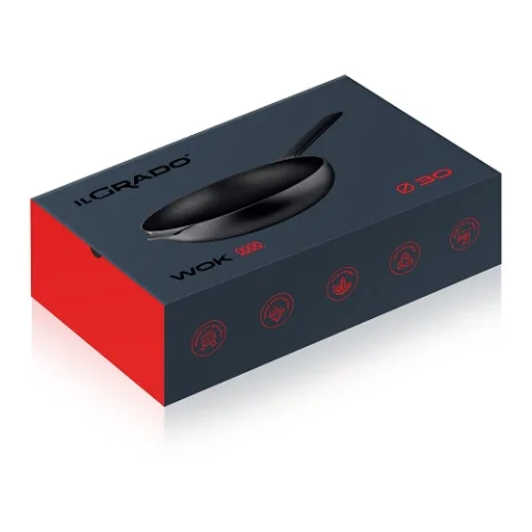 Greenway Wok IL GRADO Ø30 cm – Tüm Ocak Tipleriyle Uyumlu, 4 L, Döküm Alüminyum