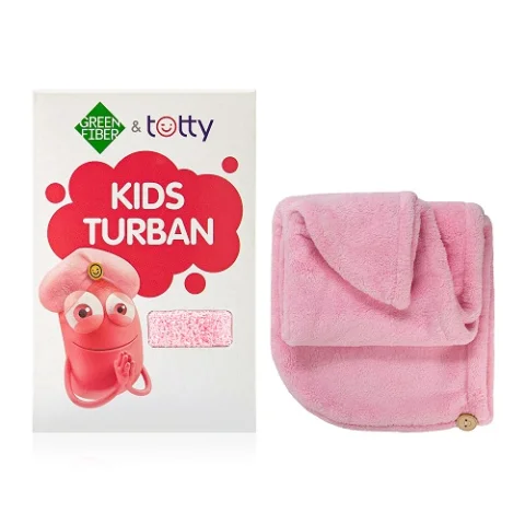 Green Fiber & Totty Bebek Saç Bandı Pembe – Nazik ve Emici Mikrofiber Bant